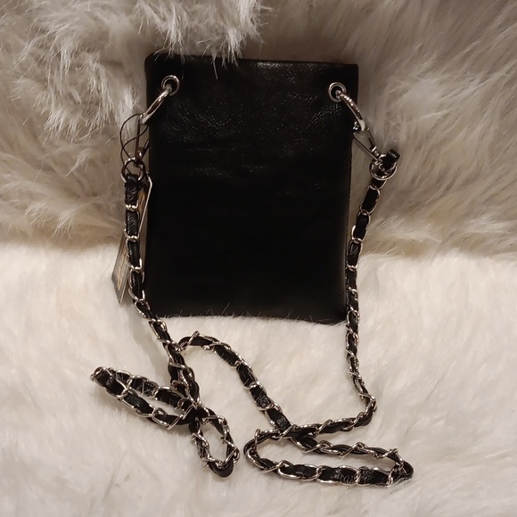 BLACK SKULL DESIGN RHINESTONE PETITE CROSSBODY SLING - Picture 3 of 4